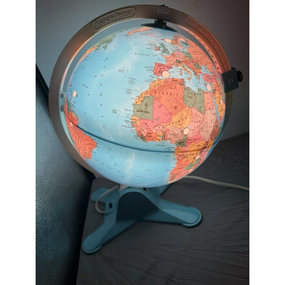 Fisher Price Discovery Globe Earth Educational Lights Up TESTED Vintage Fun 🤩 - Picture 8 of 16
